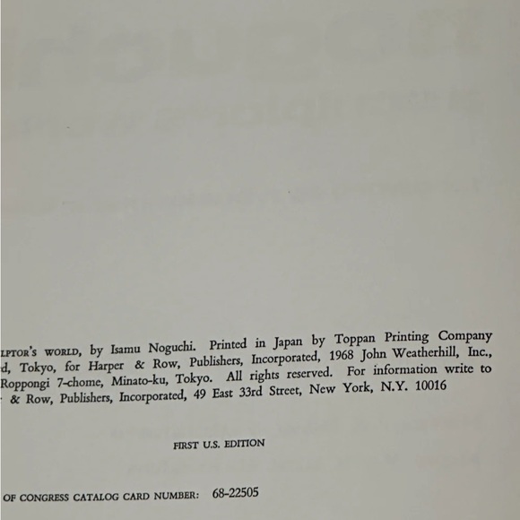 Vintage Isamu Noguchi A Sculptor's World Book , First Edition from 1968. - Picture 10 of 12